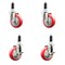 Service Caster 4 Inch 316SS Red Poly Swivel 1-1/8 Inch Expanding Stem Caster Brake SCC, 2PK SS316EX20S414-PPUB-RED-2-TLB-2-118 - alternate 3